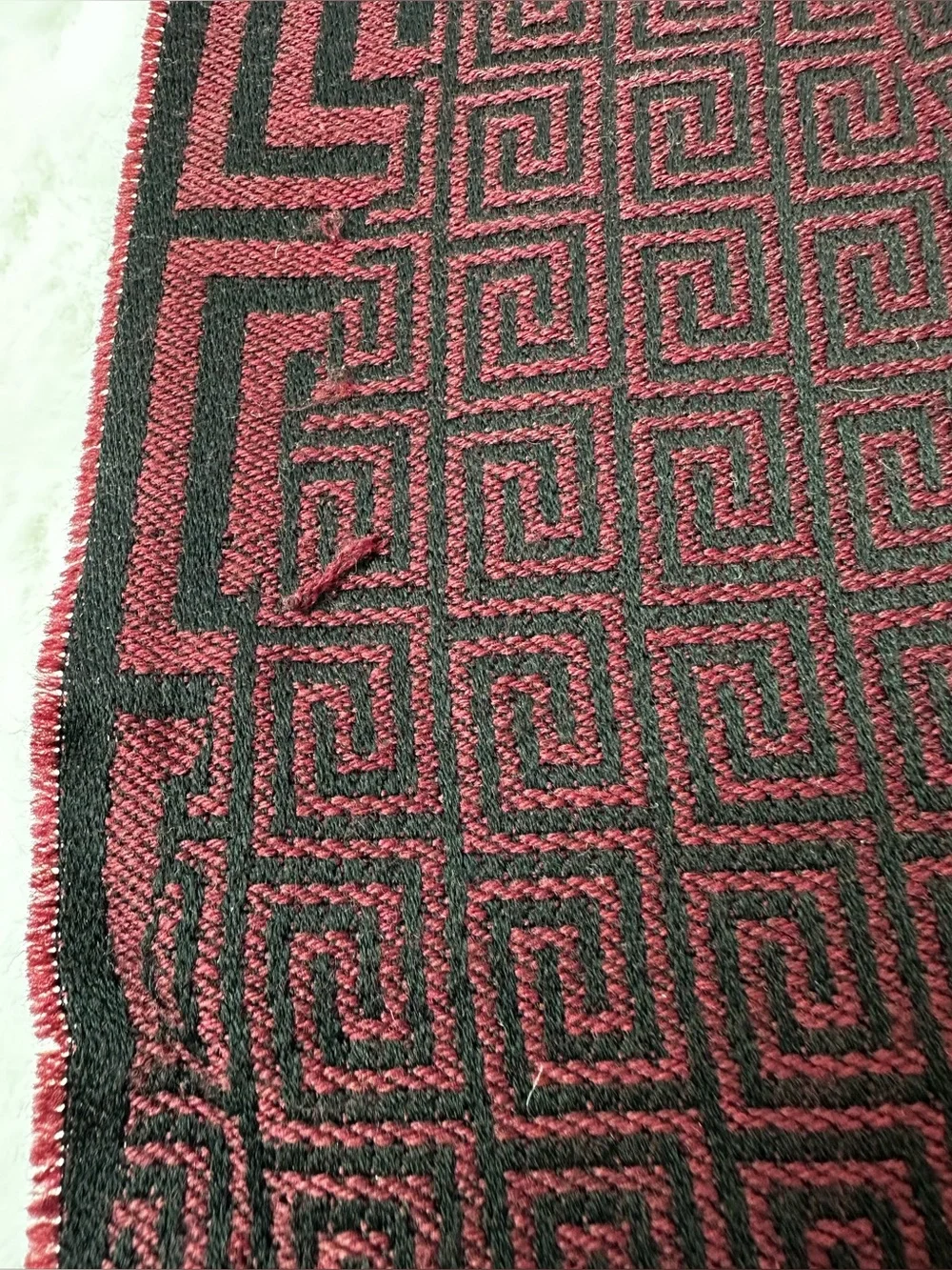Versace Black & Burgundy Medusa Pattern Scarf